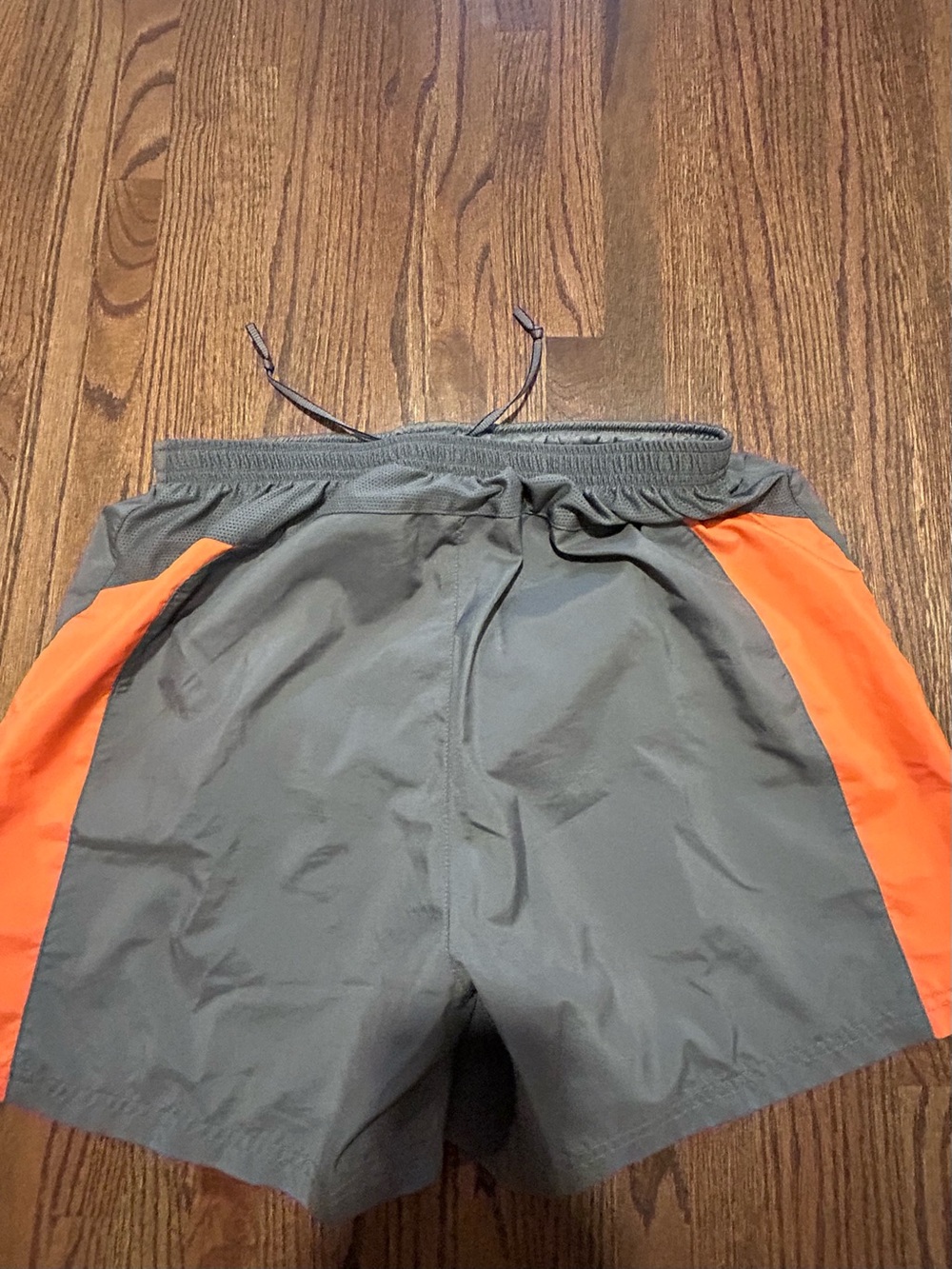 Nike Fit Dry Gray Orange Lined Running Shorts Men’s Large Athletic - Picture 6 of 7